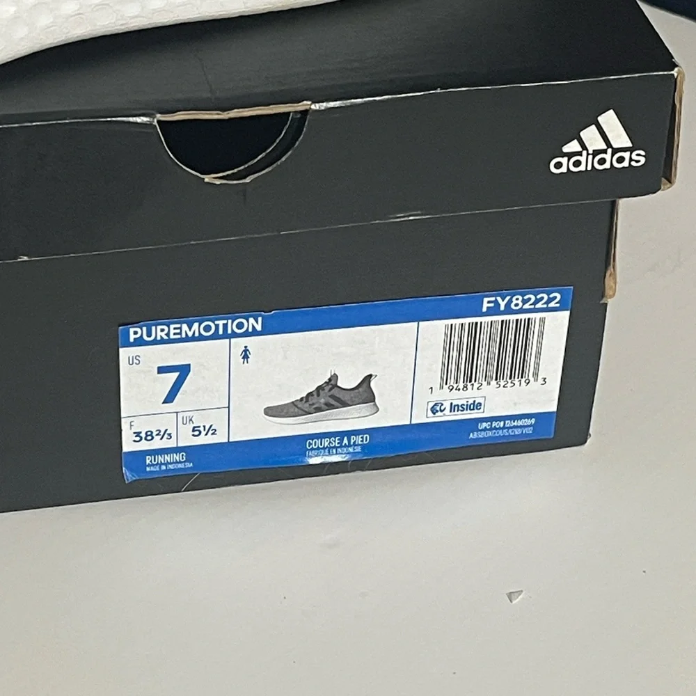Women’s Adidas Gray/Black PureMotion Running Shoes- Size 7 - Picture 12 of 15